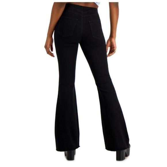 TINSELTOWN Womens Black size 11 Stretch Juniors' Pull-On Flare Jeans bla… - Picture 3 of 8
